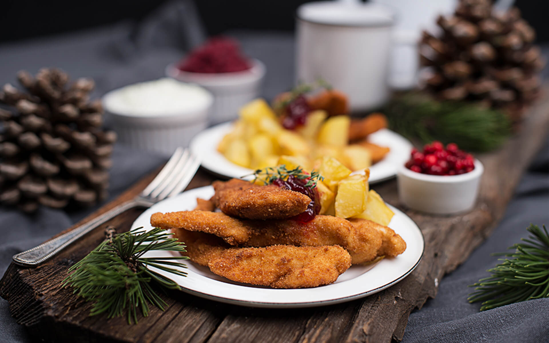 Handschnitzerl mit Dips