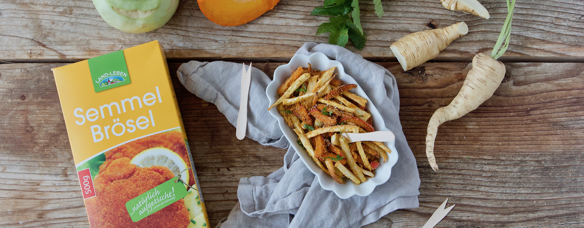 „Pommes mal anders“: Kürbis-, Kohlrabi- & Pastinakenpommes