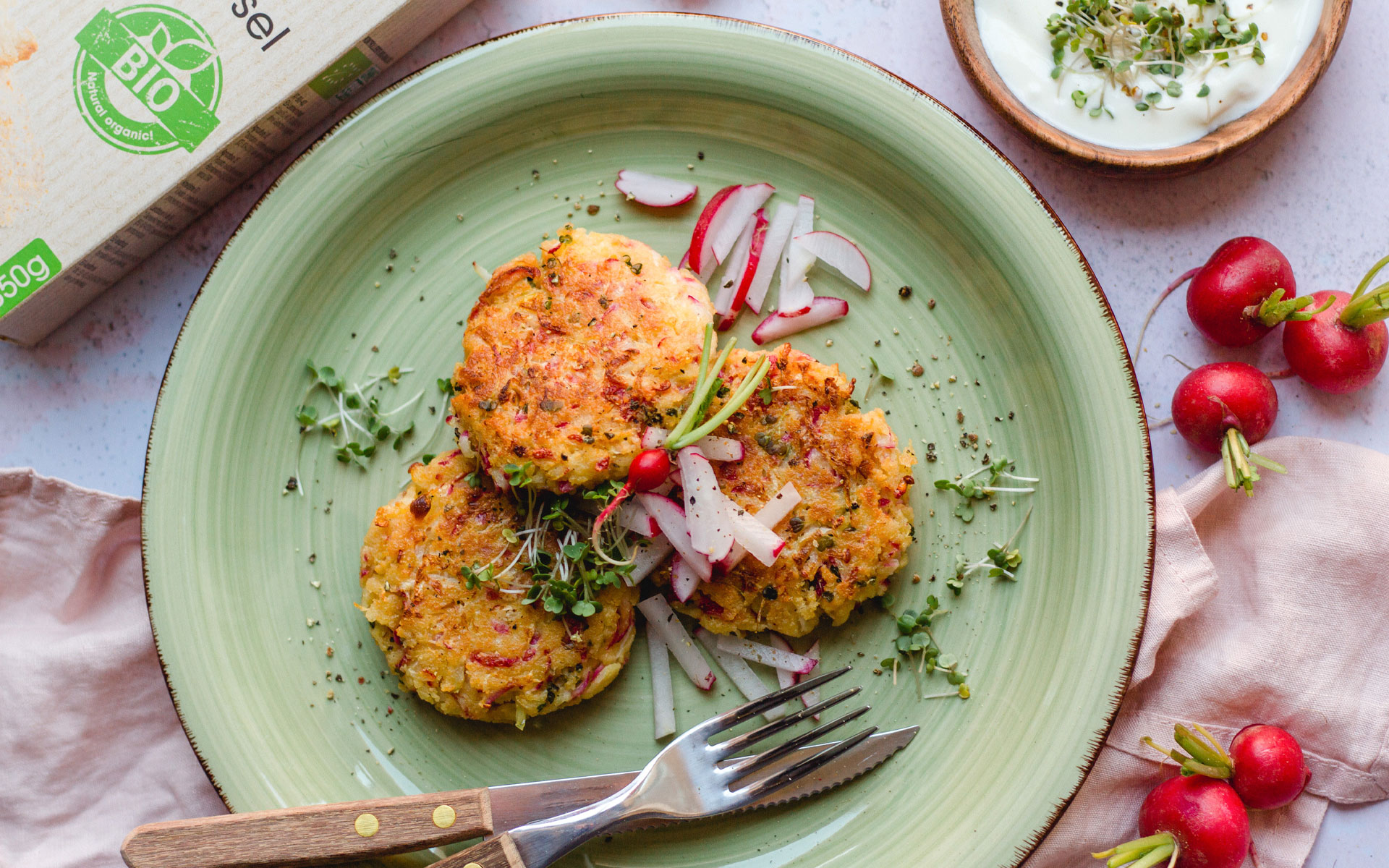 Radish pancakes