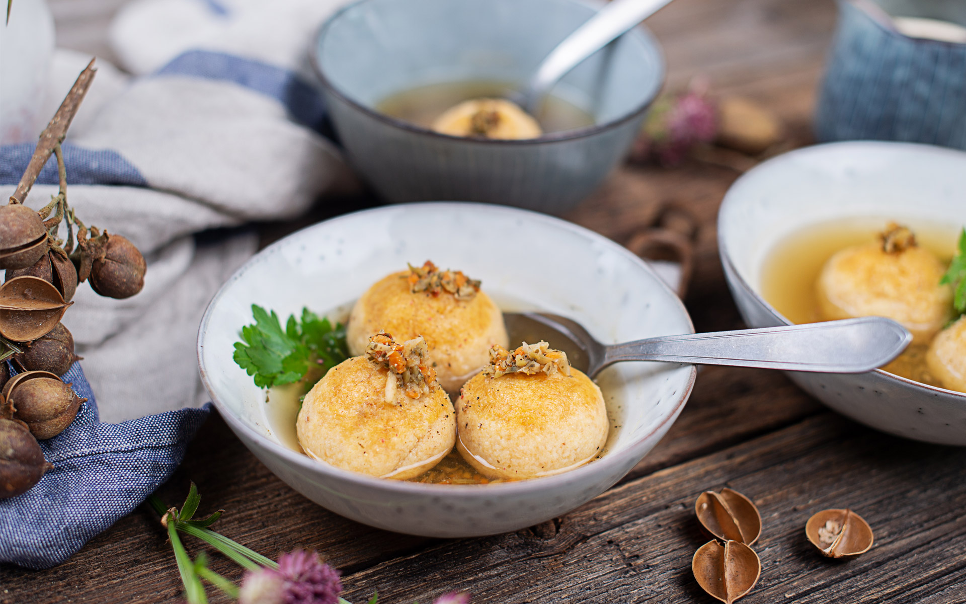 Schnelle Bröselknödel-Suppe