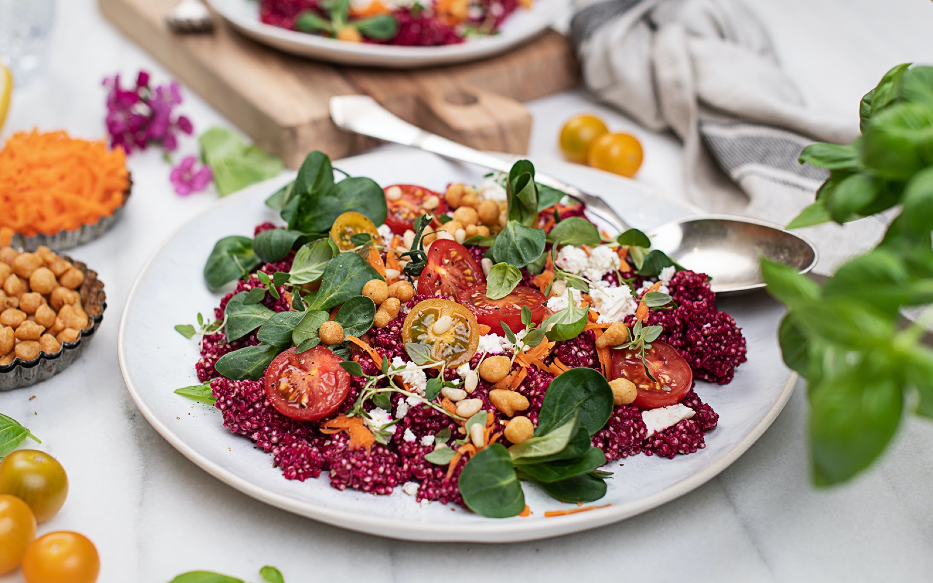 Immunbooster Couscous Salat mit Roter Rübe & Feta 