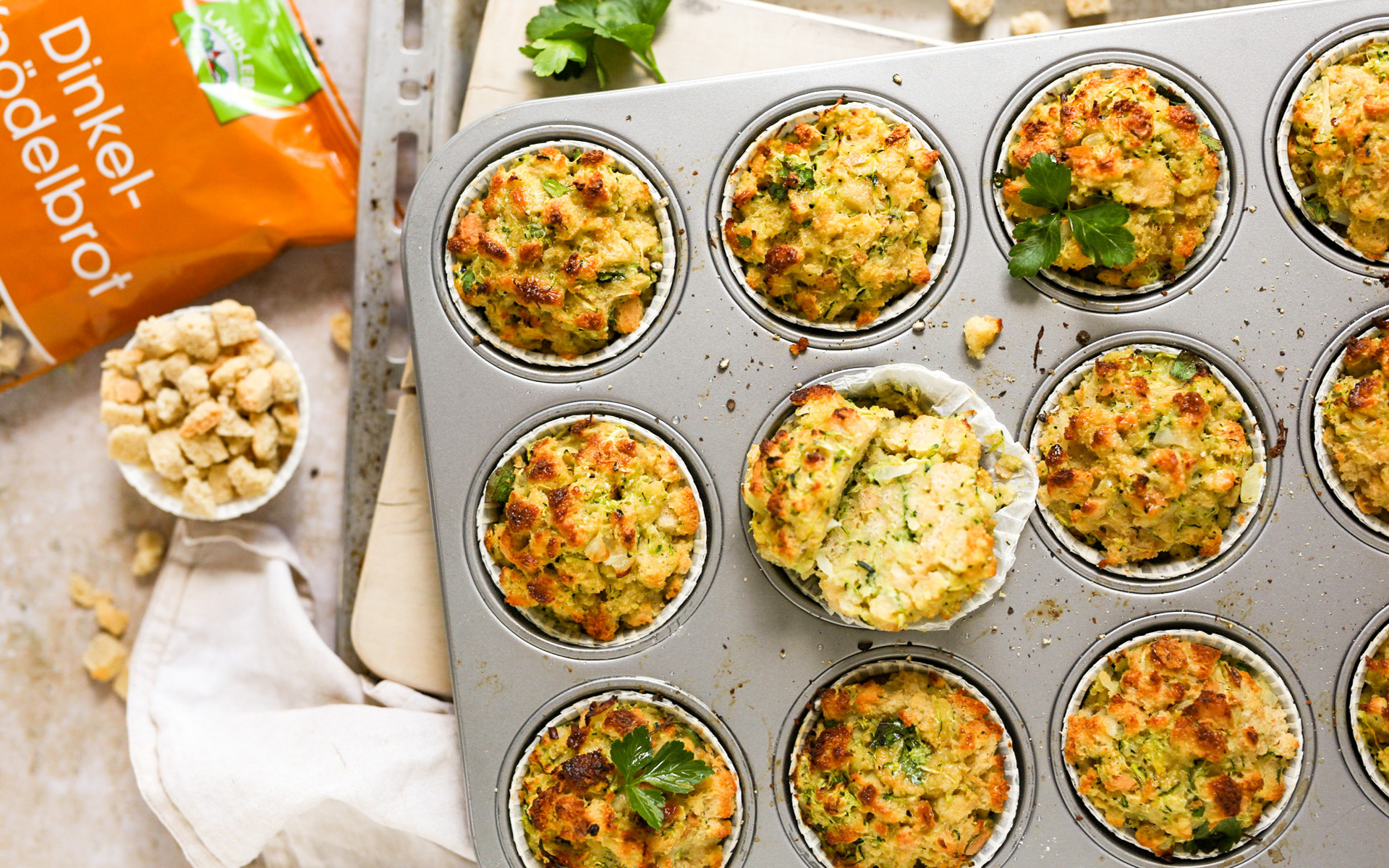 Zucchini-Knödel-Muffins